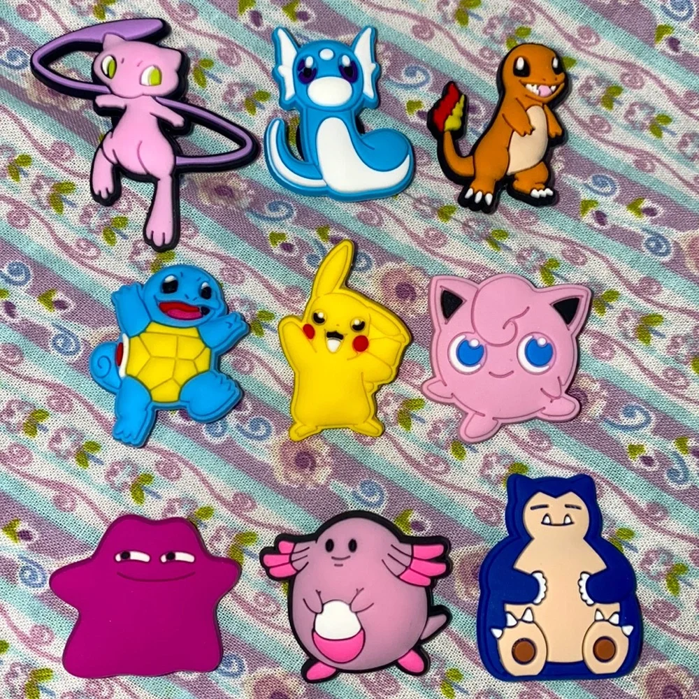 One left!! 🧡9 Piece First Generation Pokémon Crocs Charm Set - Picture 1 of 5